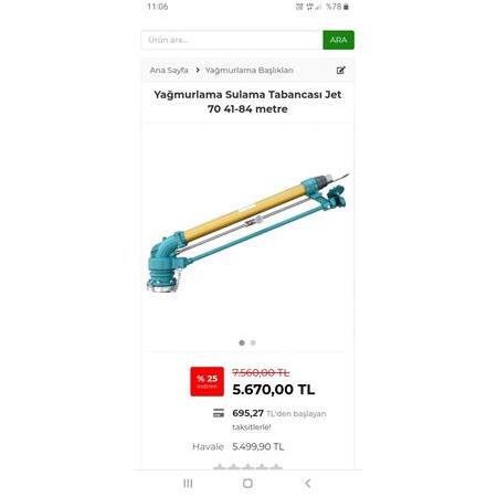 Yağmurlama Tabancası Fiyat