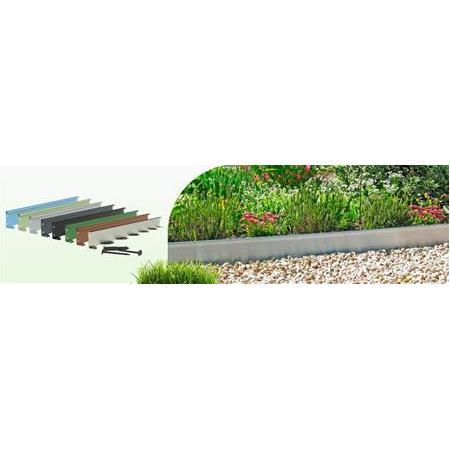 METAL AYIRICI SINIRLAYICI ELEKTROSTATİK BOYALI 75X50 MM XO,8 MM ESNEK  24 metre 75 adet kazık