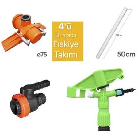Ağaç Altı Sulama Fıskiye Takımı 1" (atom15LA+kaval50cm+75likabot+vana32lik)