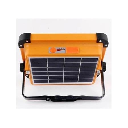 Maxled Güneş Enerjili Solar 2000W LED Projektör Taşınabilir Sarı Beyaz ve Çakar Işık Lamba