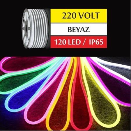 220 VOLT NEON LED BEYAZ 6X12 MM 50 METRE (NEON LED 220 VOLT ŞERİT LED)