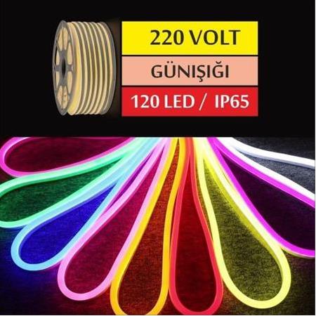220 VOLT NEON LED GÜNIŞIĞI 8X16 MM 50 METRE