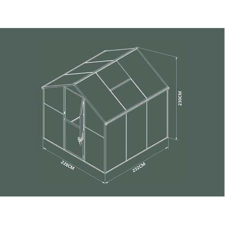 Bahçe Kış Bahçesi Sera Damperli Cam 5.2 m2